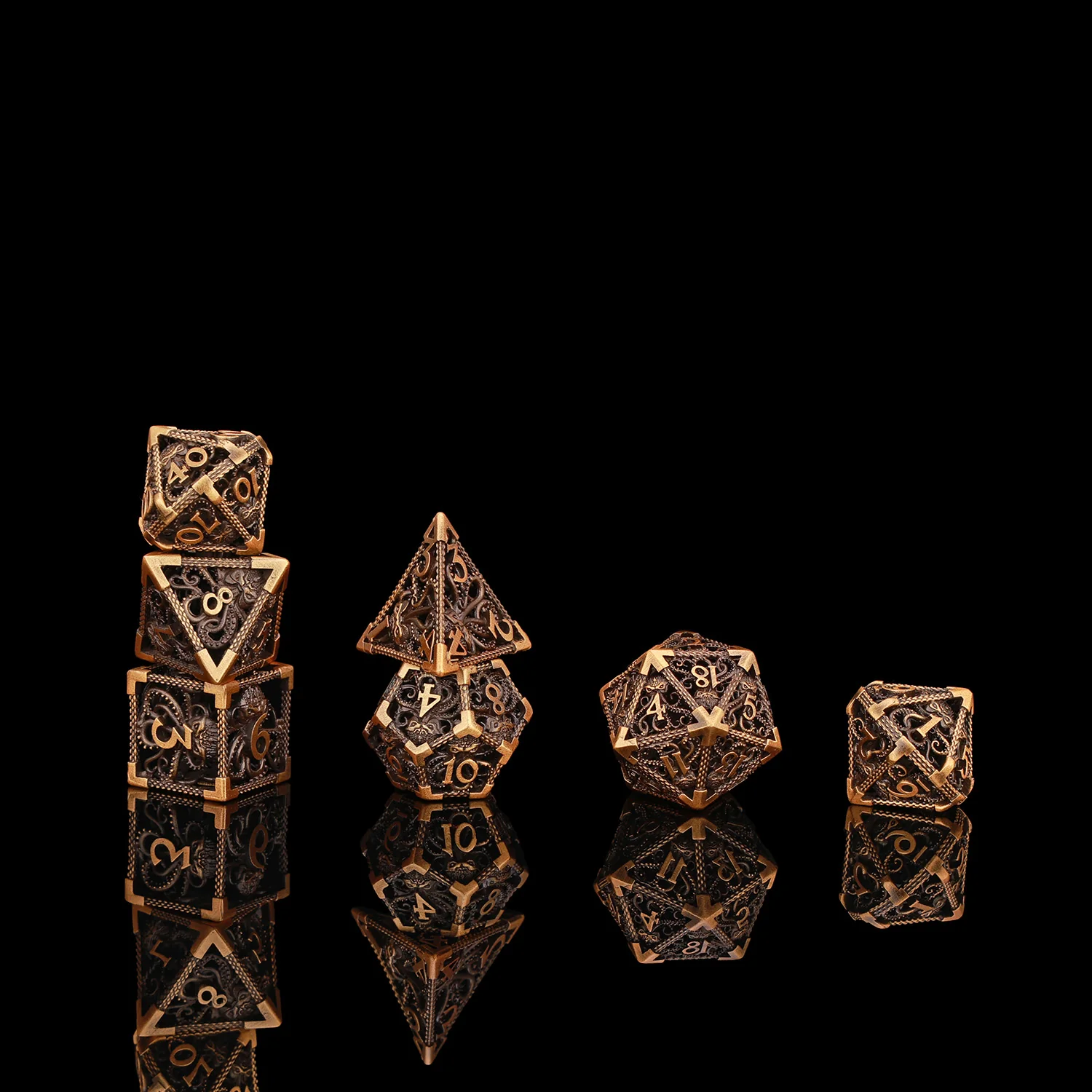 OCTOPUS METAL POLYHEDRON DICE - Image 3