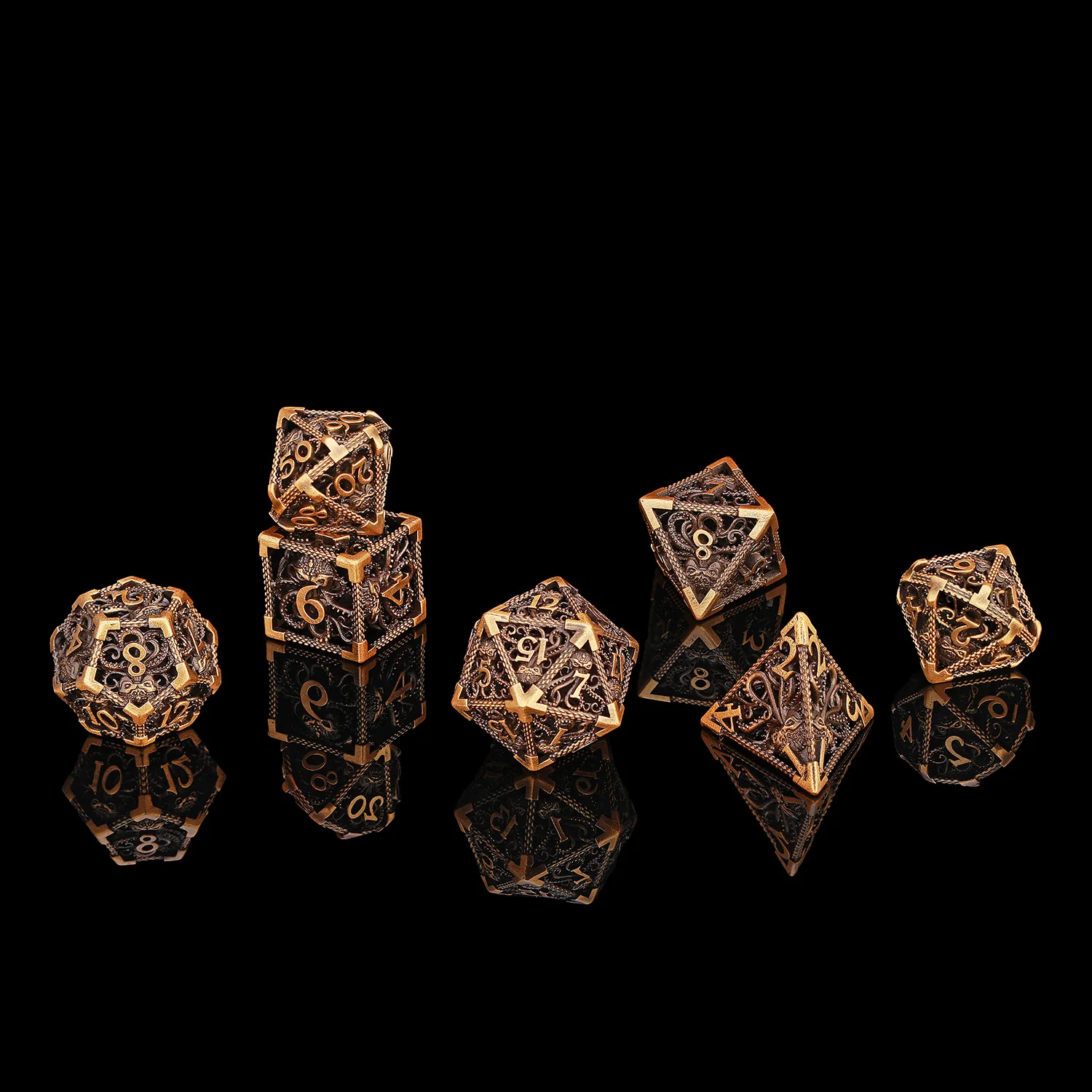 OCTOPUS METAL POLYHEDRON DICE - Image 4