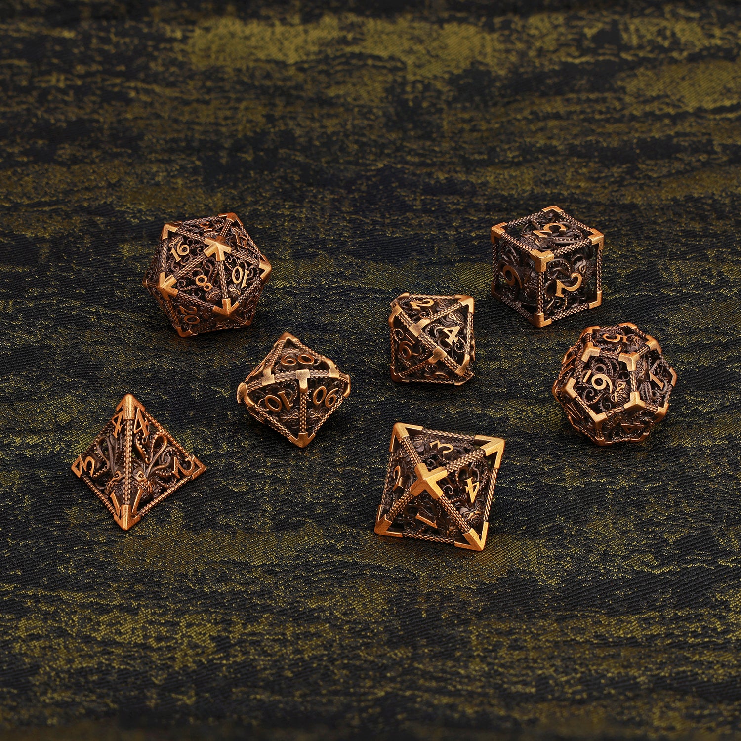 OCTOPUS METAL POLYHEDRON DICE - Image 5